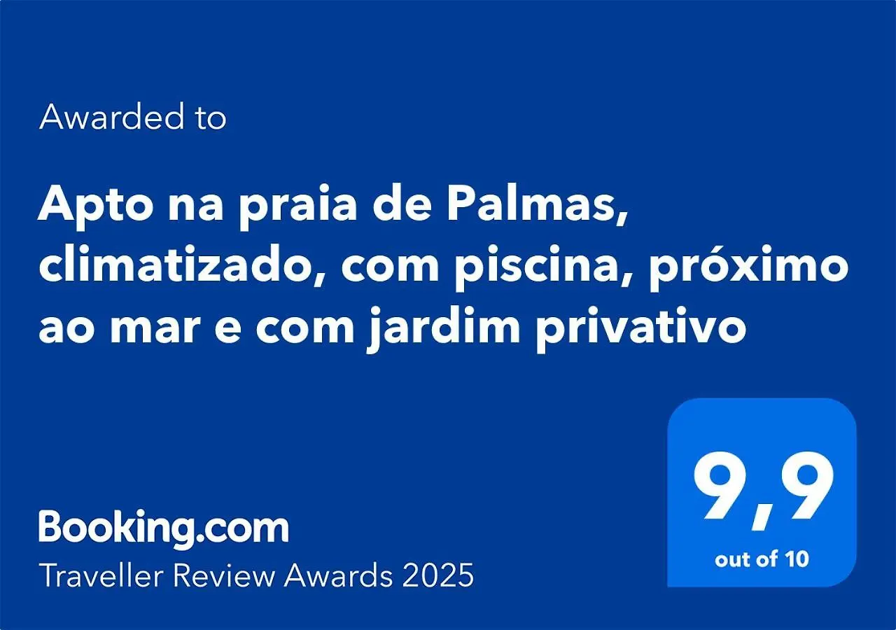 Apartamento Apto na praia de Palmas, climatizado, com piscina, próximo ao mar e com jardim privativo Governador Celso Ramos Brasil